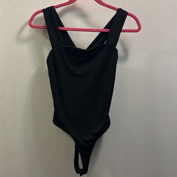 21 Saints Black Square Neck Bodysuit Womens Size Medium. - Picture 1 of 9